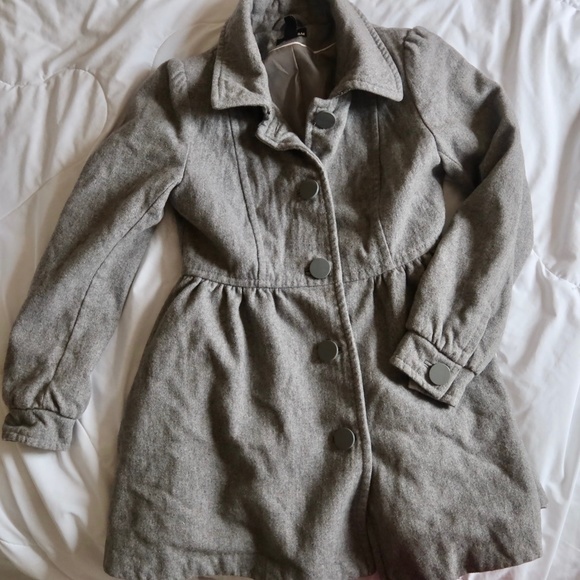 H&M ● Grey Peacoat ● Size 6 - Picture 2 of 8
